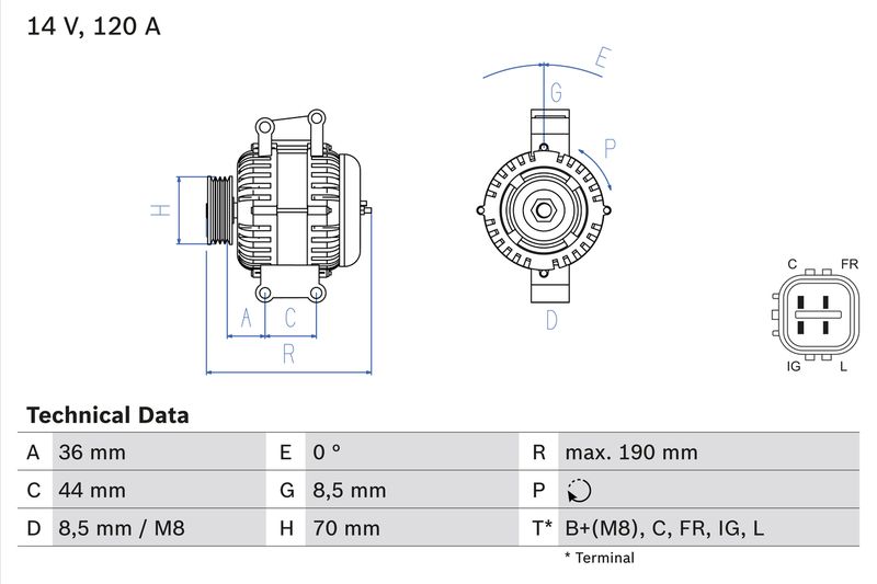Bosch 0986082050 Alternator - 1