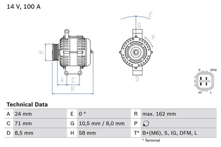 Bosch 0986082080 Alternator - 1