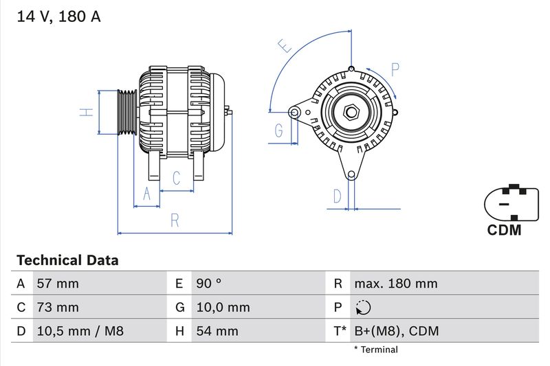 Bosch 0986082200 Alternator - 1