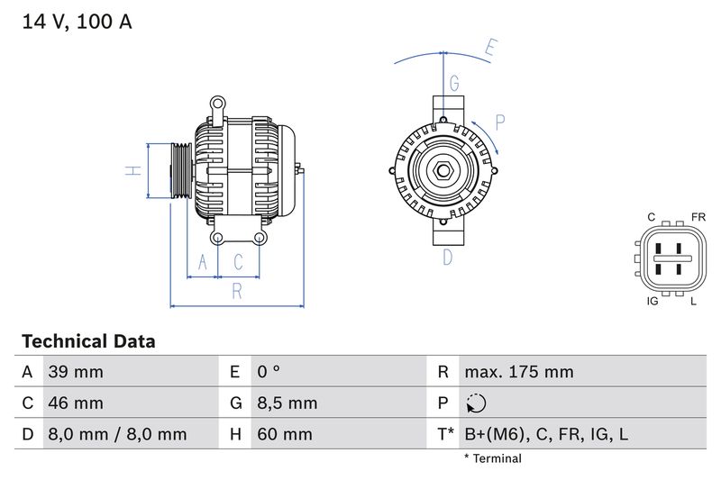 Bosch 0986082420 Alternator - 1