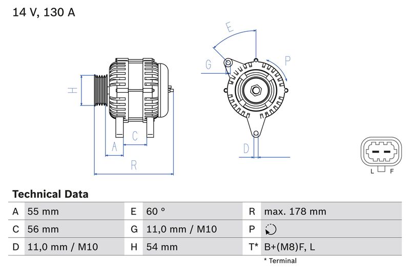 Bosch 0986083120 Alternator - 1