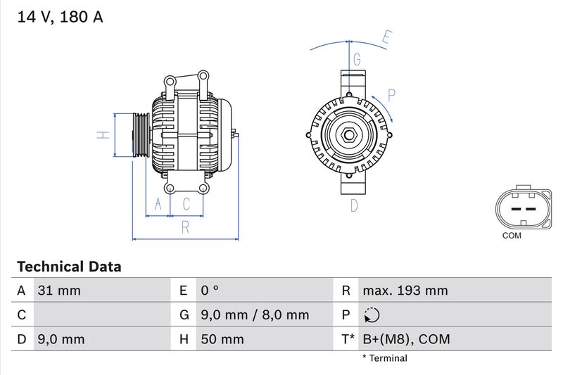 Bosch 0986083220 Alternator - 1