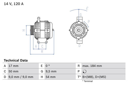 Bosch 0986083280 Alternator - 1