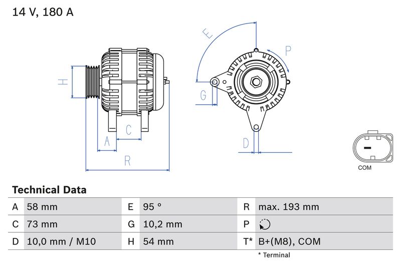 Bosch 0986083330 Alternator - 1