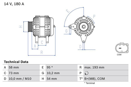 Bosch 0986083330 Alternator - 1
