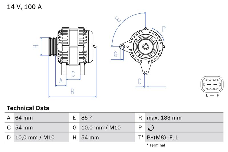 Bosch 0986083410 Alternator - 1