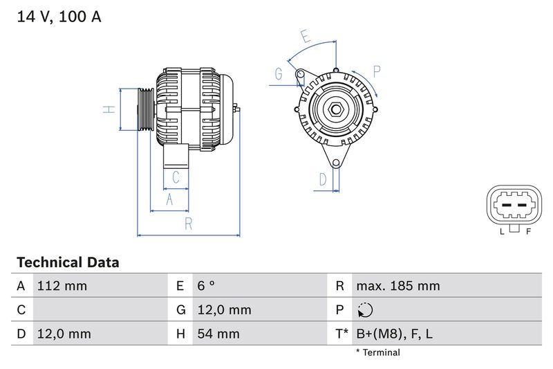 Bosch 0986083450 Alternator - 1