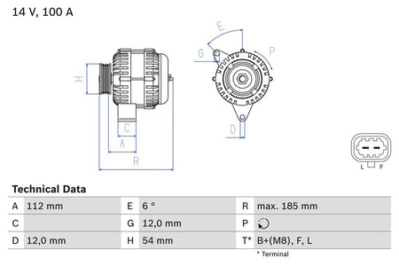 Bosch 0986083450 Alternator - 1