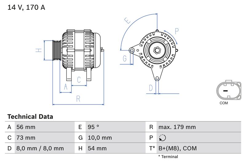 Bosch 0986083470 Alternator - 1