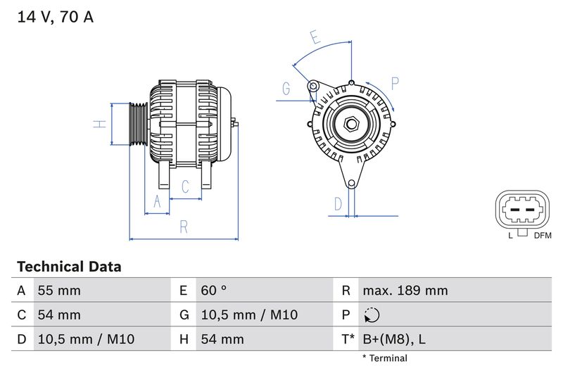 Bosch 0986083580 Alternator - 1