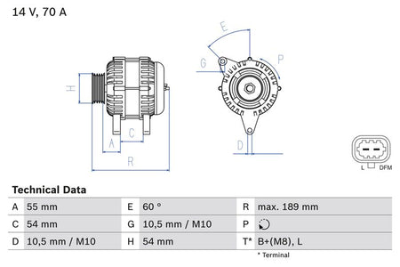 Bosch 0986083580 Alternator - 1