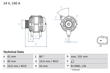 Bosch 0986083620 Alternator - 1