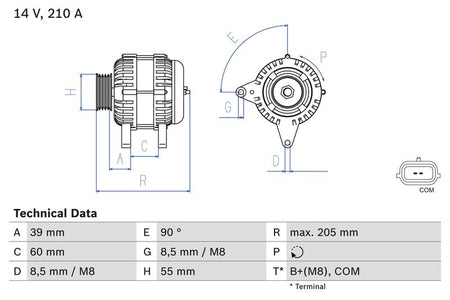 Bosch 0986083730 Alternator - 1