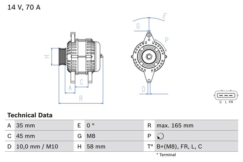 Bosch 0986083780 Alternator - 1