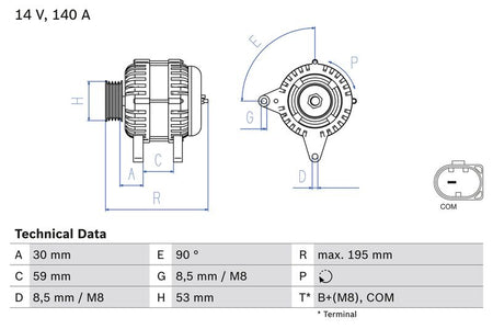 Bosch 0986083790 Alternator - 1