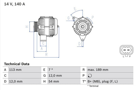 Bosch 0986083820 Alternator - 1