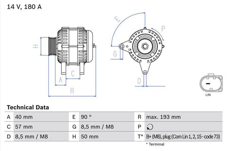 Bosch 0986083850 Alternator - 1