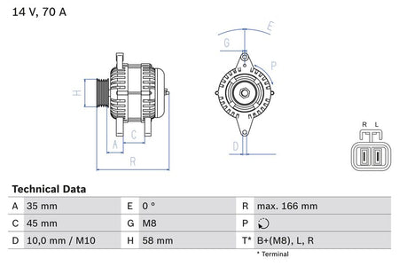 Bosch 0986083930 Alternator - 1