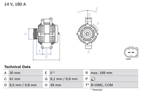 Bosch 0986084170 Alternator - 1