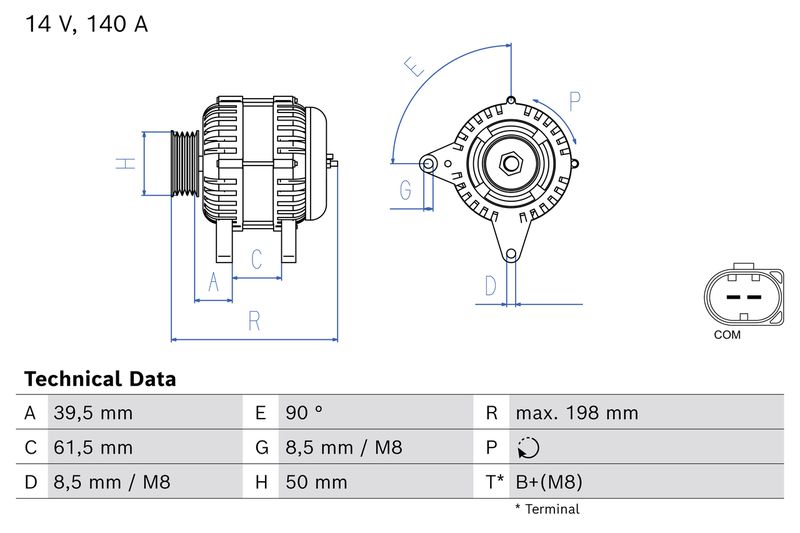 Bosch 0986084350 Alternator - 1