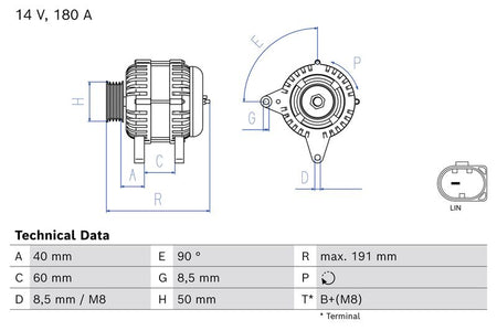 Bosch 0986084730 Alternator - 1