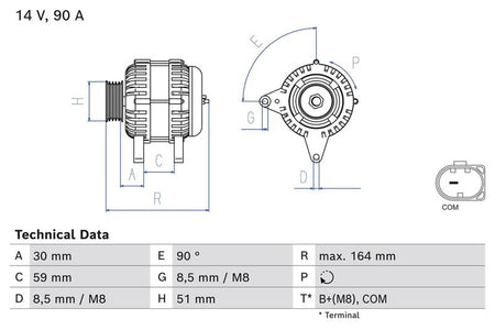 Bosch 0986084750 Alternator - 1
