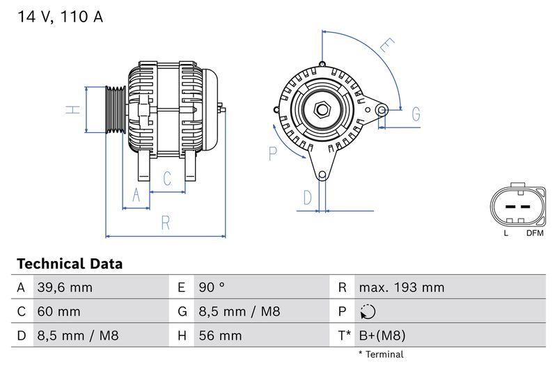 Bosch 0986084930 Alternator - 1