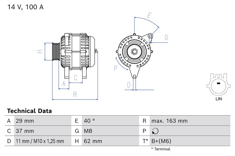 Bosch 0986085080 Alternator - 1