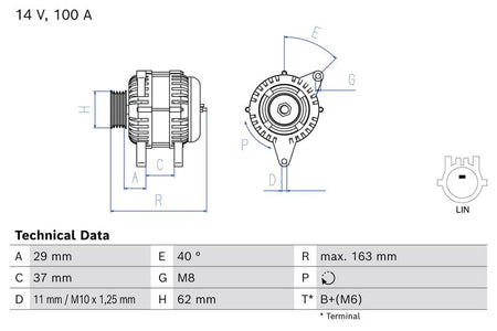 Bosch 0986085080 Alternator - 1