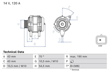 Bosch 0986085240 Alternator - 1