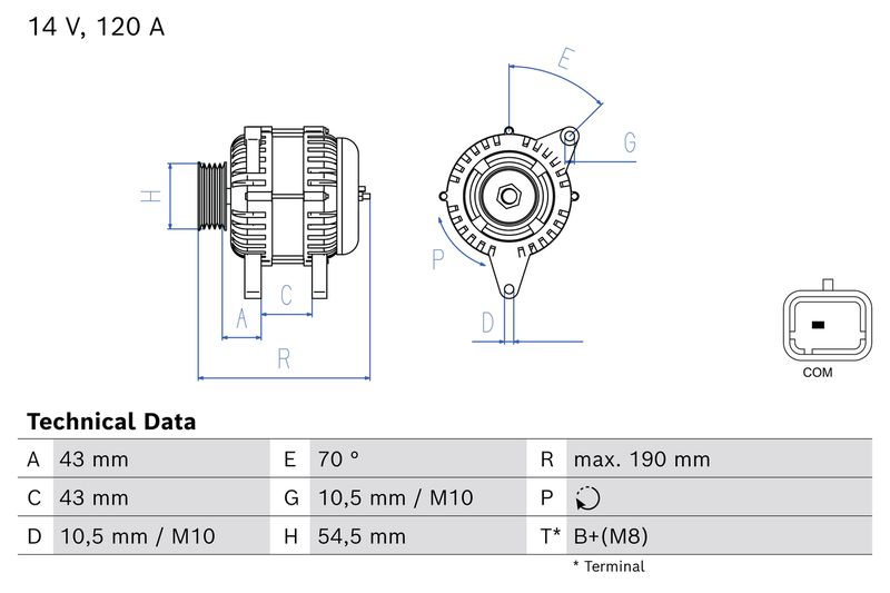 Bosch 0986085240 Alternator - 1