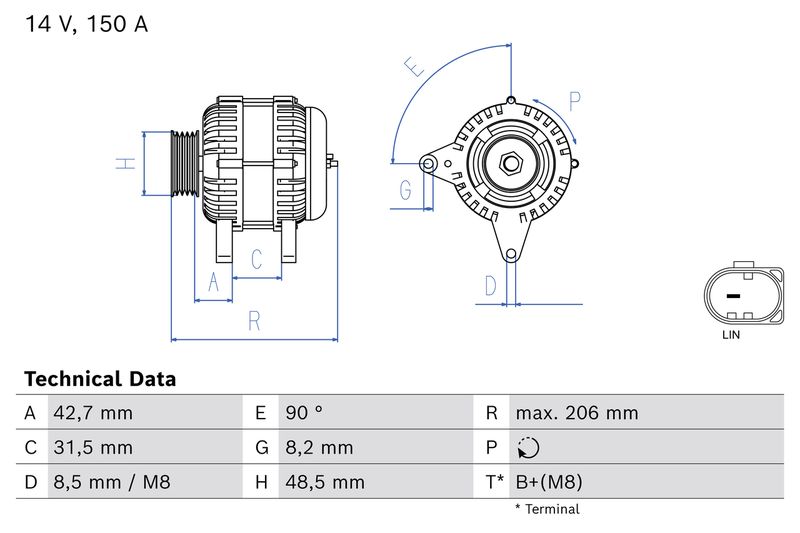 Bosch 0986085630 Alternator - 1