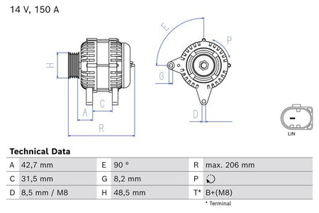 Bosch 0986085630 Alternator - 1