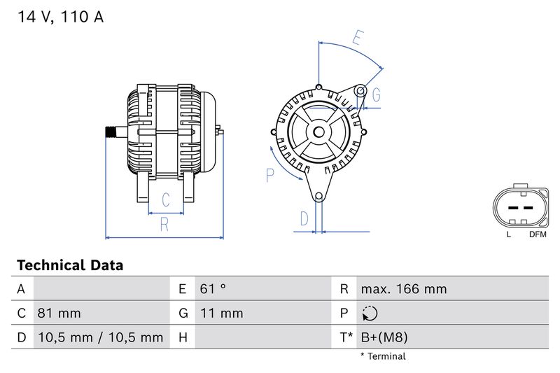 Bosch 0986085960 Alternator - 1