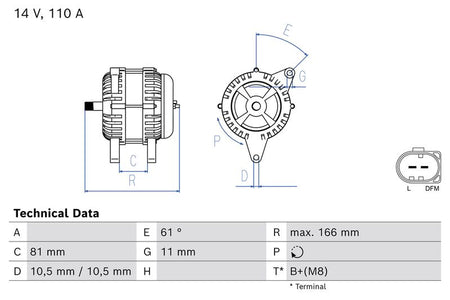 Bosch 0986085960 Alternator - 1