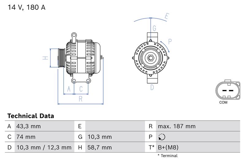 Bosch 0986085970 Alternator - 1