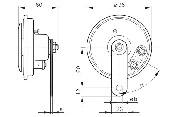 Bosch 0986320111 Signal Horn - 5