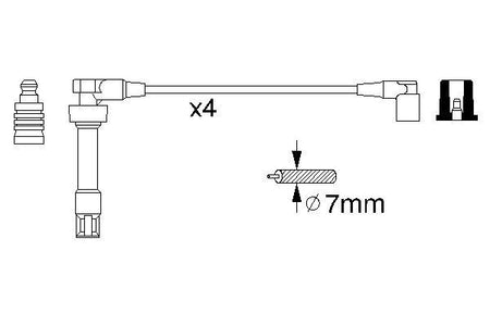Bosch 0986356307 Ignition Cable Kit - 5
