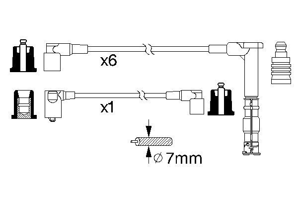 Bosch 0986356314 Ignition Cable Kit - 5