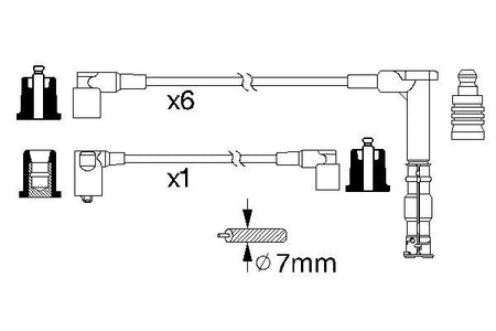 Bosch 0986356314 Ignition Cable Kit - 5