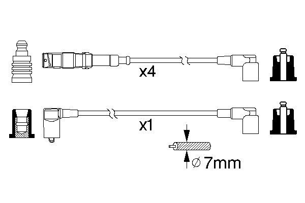 Bosch 0986356333 Ignition Cable Kit - 5