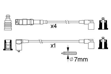 Bosch 0986356333 Ignition Cable Kit - 5