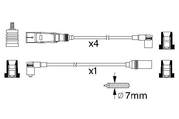 Bosch 0986356355 Ignition Cable Kit - 5
