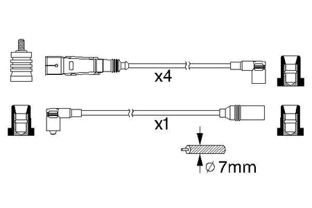 Bosch 0986356355 Ignition Cable Kit - 5