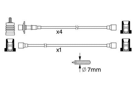 Bosch 0986356370 Ignition Cable Kit - 6
