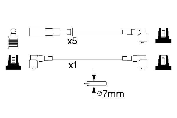Bosch 0986356753 Ignition Cable Kit - 5