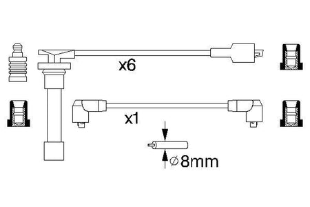 Bosch 0986356788 Ignition Cable Kit - 5
