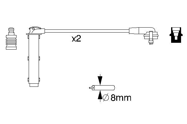Bosch 0986356833 Ignition Cable Kit - 5