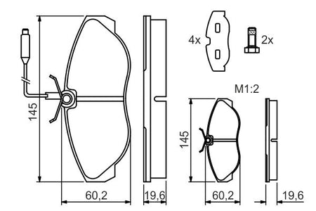 Bosch 0986424030 Brake Pad Set, disc brake - 5