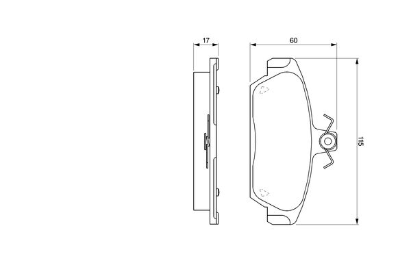 Bosch 0986424092 Brake Pad Set, disc brake - 5
